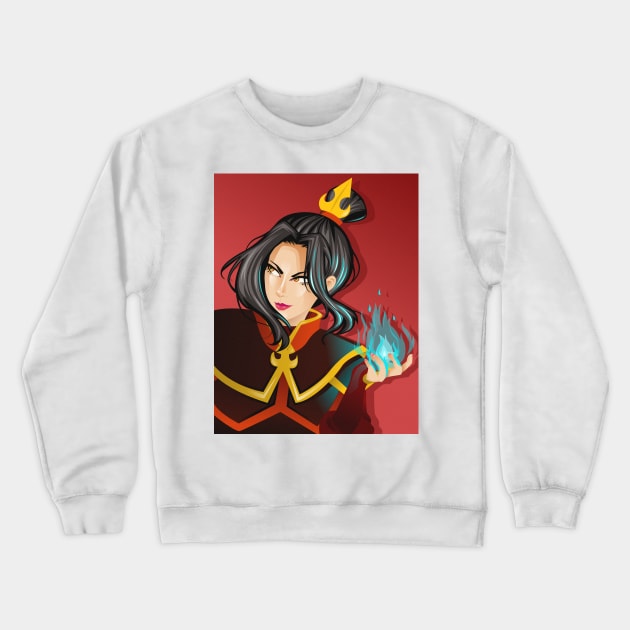 Azula Avatar Blue Fire Crewneck Sweatshirt by kaelabp